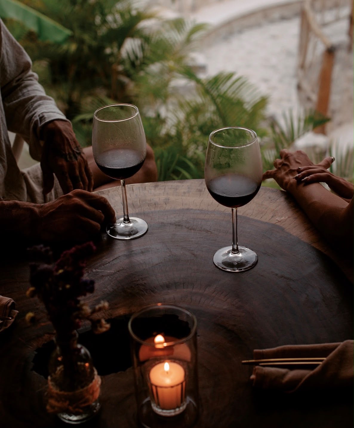 Shared dinner at Cleo Retreats