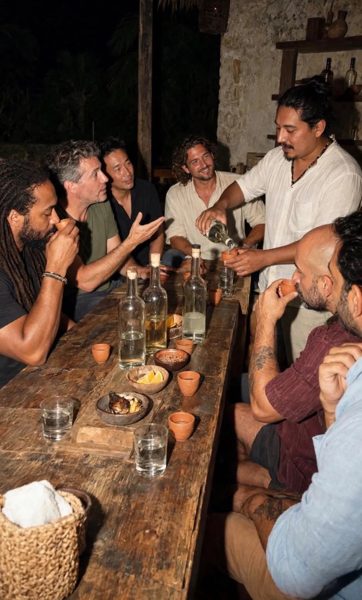 Man Camp evening in Tulum